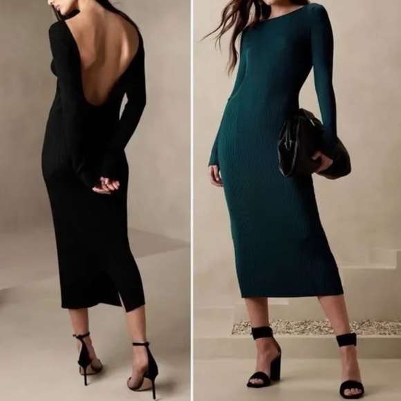 NWT, Ines Scoop-Back Sweater Dress Color: Cabin Red Size: Small - Picture 2 of 2